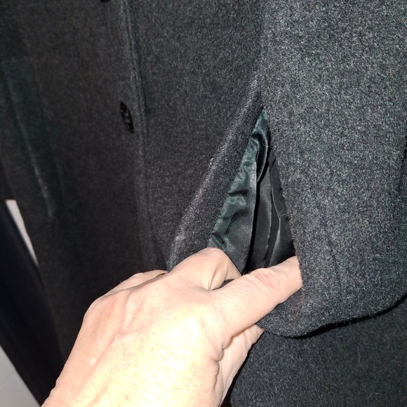 Ann Klein Black Wool/polyester/cashmere coat - Picture 7 of 9